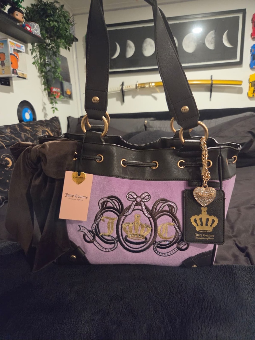 Juicy Couture JUICY LOVERS CLUB TOTE in Violet Tulle